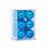 Set of Christmas balls Ø 3 cm Blue Plastic 12 x 6 x 6 cm (12 Units)