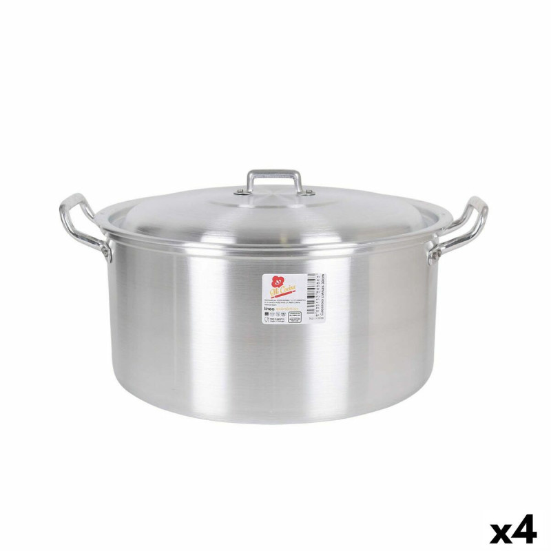 Casserole with lid Aluminium 38,5 x 33 x 18,5 cm (4 Units)