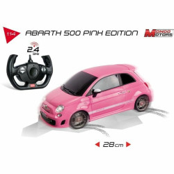 Remote-Controlled Car Mondo Fiat 500 Abarth Pink 1:14