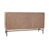 Sideboard DKD Home Decor 142 x 40 x 81 cm Black Metal Brown Acacia