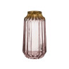 Vase Pink Glass 13 x 23,5 x 13 cm (6 Units)