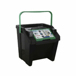 Recycling Waste Bin Tontarelli Moda Stackable 28 L Green (6 Units)