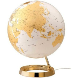 Globe with Light Atmosphere Ø 30 cm Golden Plastic