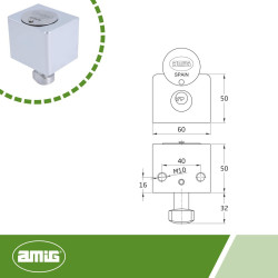 Lock AMIG A24542-670 Brass Chromed 6 x 5 cm Blind Superior