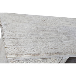 TV furniture DKD Home Decor 8424001858347 Metal White Mango wood 160 x 40 x 65 cm