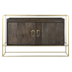 Sideboard DKD Home Decor Brown Metal Mango wood 122 x 38 x 76 cm