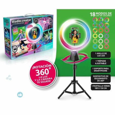 Selfie Ring Light Canal Toys Studio creator video maker KIT 360º