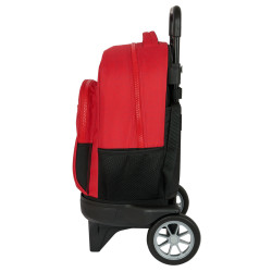 School Rucksack with Wheels Sevilla Fútbol Club Black Red 33 X 45 X 22 cm