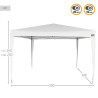 Gazebo Aktive 300 x 250 x 300 cm Steel White Plastic