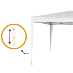 Gazebo Aktive 300 x 250 x 300 cm Steel White Plastic