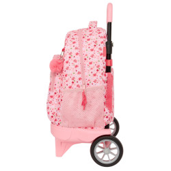 School Rucksack with Wheels Vicky Martín Berrocal In bloom Pink 33 X 45 X 22 cm