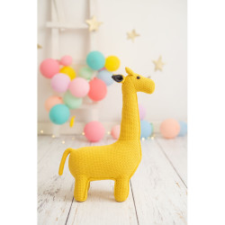 Fluffy toy Crochetts AMIGURUMIS MINI Yellow Giraffe 53 x 55 x 16 cm