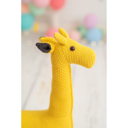 Fluffy toy Crochetts AMIGURUMIS MINI Yellow Giraffe 53 x 55 x 16 cm