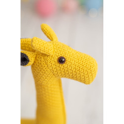 Fluffy toy Crochetts AMIGURUMIS MINI Yellow Giraffe 53 x 55 x 16 cm