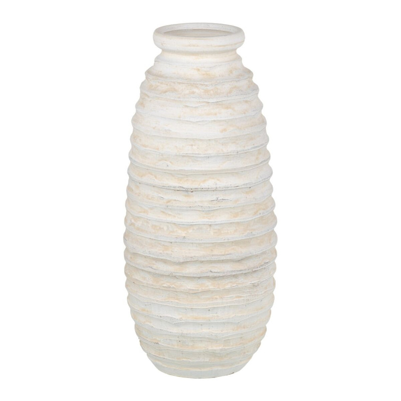 Vase Cream Ceramic 24 x 24 x 60 cm