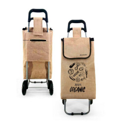 Shopping cart Confortime Jute 96 x 35 x 28 cm (4 Units)