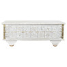 Side table DKD Home Decor MB-182010 White Golden Metal Mango wood 115 x 60 x 45 cm