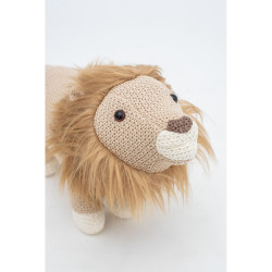 Fluffy toy Crochetts AMIGURUMIS MINI Brown Lion 45 x 27 x 16 cm