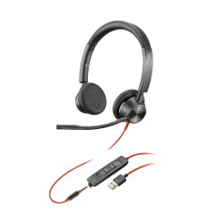 Headphones with Microphone Poly Blackwire 3325 Black