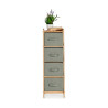 Chiffonier Grey Wood Textile 28 x 89 x 29,5 cm (2 Units)