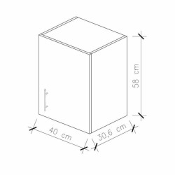 Kitchen furniture White 40 x 30 x 58 cm