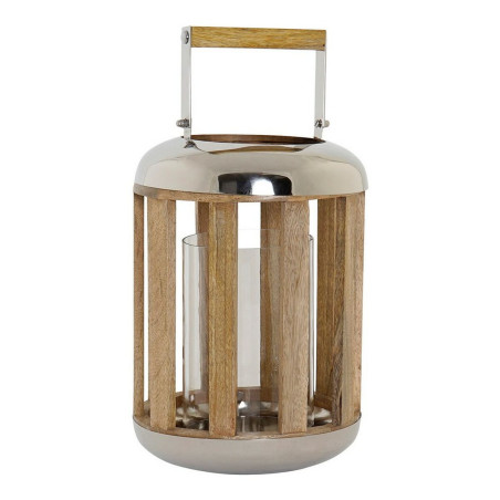 Lantern DKD Home Decor Silver Wood Metal (22 x 22 x 32 cm)