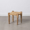 Bench Wood 40 x 40 x 40 cm Natural Fibre