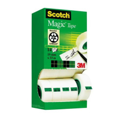 Adhesive Tape Set Scotch Invisible Magic 14 Pieces 19 mm x 33 m (2 Units)