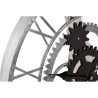 Wall Clock DKD Home Decor Silver Black MDF Iron Gears Loft (60 x 4 x 60 cm)