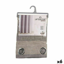 Curtain Beige Grey 140 x 0,1 x 260 cm (6 Units)