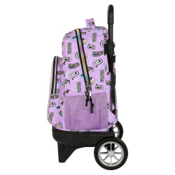 School Rucksack with Wheels Monster High Best boos Lilac 33 X 45 X 22 cm