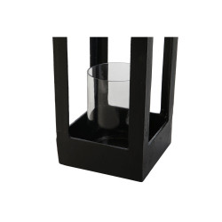 Lantern DKD Home Decor Black Aluminium Crystal 16 x 16 x 55 cm