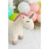 Fluffy toy Crochetts AMIGURUMIS MINI White Grey Unicorn 46 x 36 x 16 cm