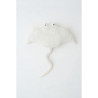 Fluffy toy Crochetts OCÉANO White Manta ray 67 x 77 x 11 cm