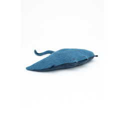 Fluffy toy Crochetts OCÉANO Dark blue Manta ray 67 x 77 x 11 cm