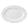 Flat plate Ariane Prime Oval Ceramic White (38 x 25 cm) (6 Units)