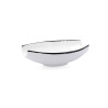 Bowl Ariane Vital Filo White Black Ceramic 19 x 13,5 cm (8 Units)