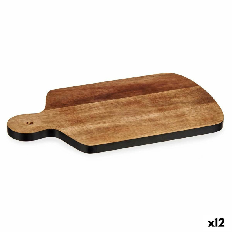 Cutting board Black Acacia 21,5 x 1,5 x 33,5 cm (12 Units)