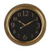 Wall Clock Black Golden PVC Crystal Iron MDF Wood 47 x 5,5 x 47 cm