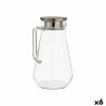 Jar with Lid and Dosage Dispenser Transparent Stainless steel 1,5 L (6 Units)