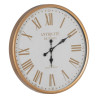 Wall Clock White Natural Iron 60 x 60 x 6 cm