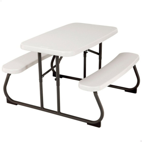 Child's Table Lifetime Cream Foldable Picnic 82,5 x 53,5 x 90 cm Steel Plastic