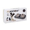 Pet feeding dish Grey Metal 40 x 8,5 x 22 cm Double (12 Units)