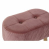 Bench DKD Home Decor   Natural Pink Wood Velvet (60 x 35 x 36 cm)