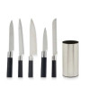 Set of Kitchen Knives and Stand Black Silver Stainless steel Polyethylene polypropylene ABS 11 x 35 x 11 cm (6 Units)