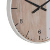 Wall Clock White Natural Wood 60 x 60 x 5,5 cm