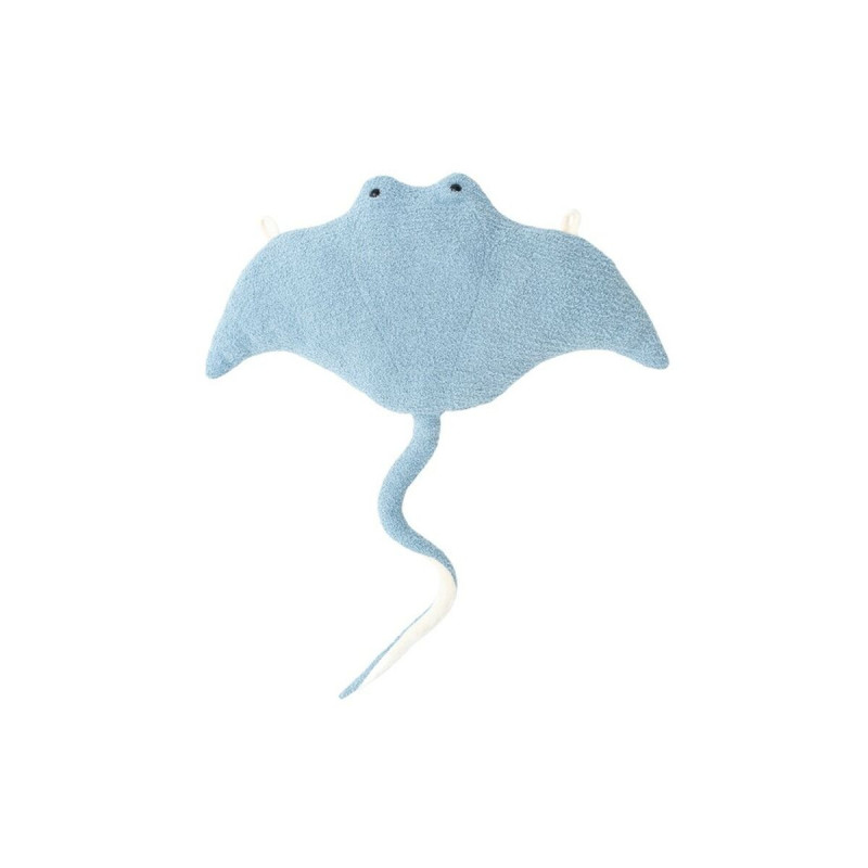 Fluffy toy Crochetts OCÉANO Light Blue Manta ray 67 x 77 x 11 cm