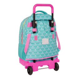 School Rucksack with Wheels Rainbow High Paradise Turquoise 33 X 45 X 22 cm