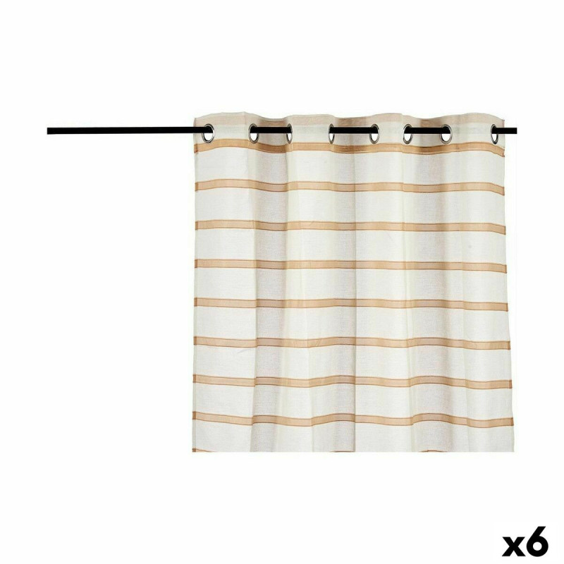 Curtain Stripes Brown 140 x 0,1 x 260 cm (6 Units)