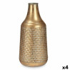 Vase Golden Metal 21 x 44 x 21 cm (4 Units) With relief